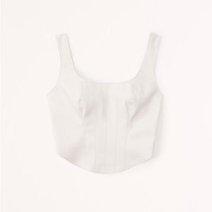 Abercrombie & Fitch White Crop Top